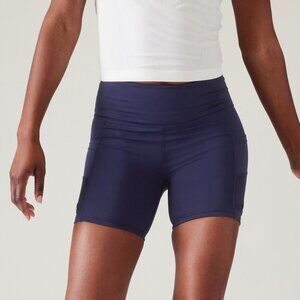 Athleta Ultimate Advantage Navy Blue Biker Shorts